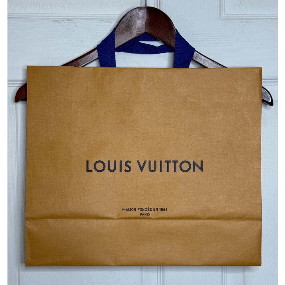Large LOUIS VUITTON Authentic Empty Paper Gift Shopping Tote Bag 15.5"x13.5”x 6”